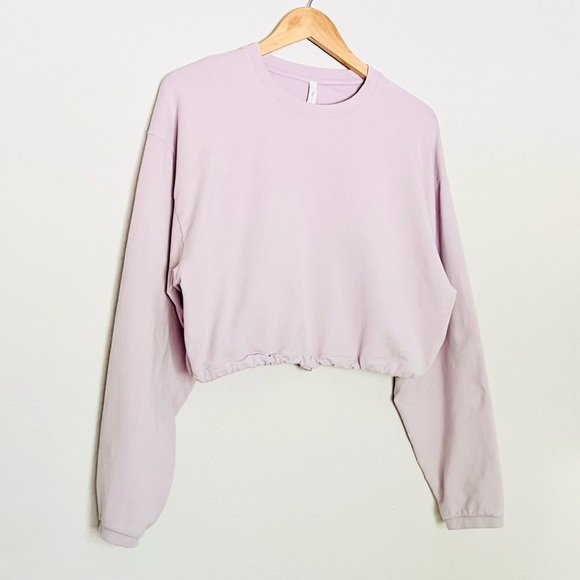 Aritzia The Group By Babaton Region Sweatshirt Cinchable Crew Neck Crop S $88 - Picture 2 of 12